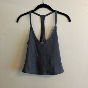 Gray Racerback Tank Top